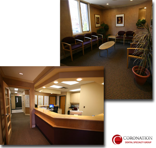 Woodstock Ontario, Coronation Dental Specialty Group, Front Desk and Reception Area